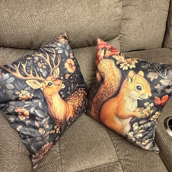 Source Unknown Other - Vintage Floral Animal Print Throw Pillow Covers Double Sided